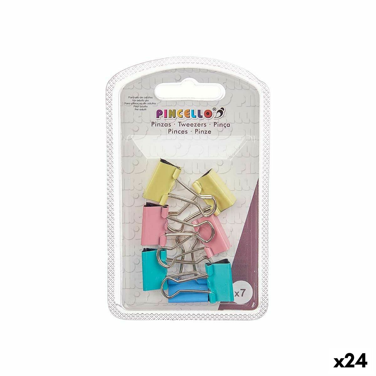 Pinze Pincello Multicolore Metallo Clip Piccolo (24 Unità)