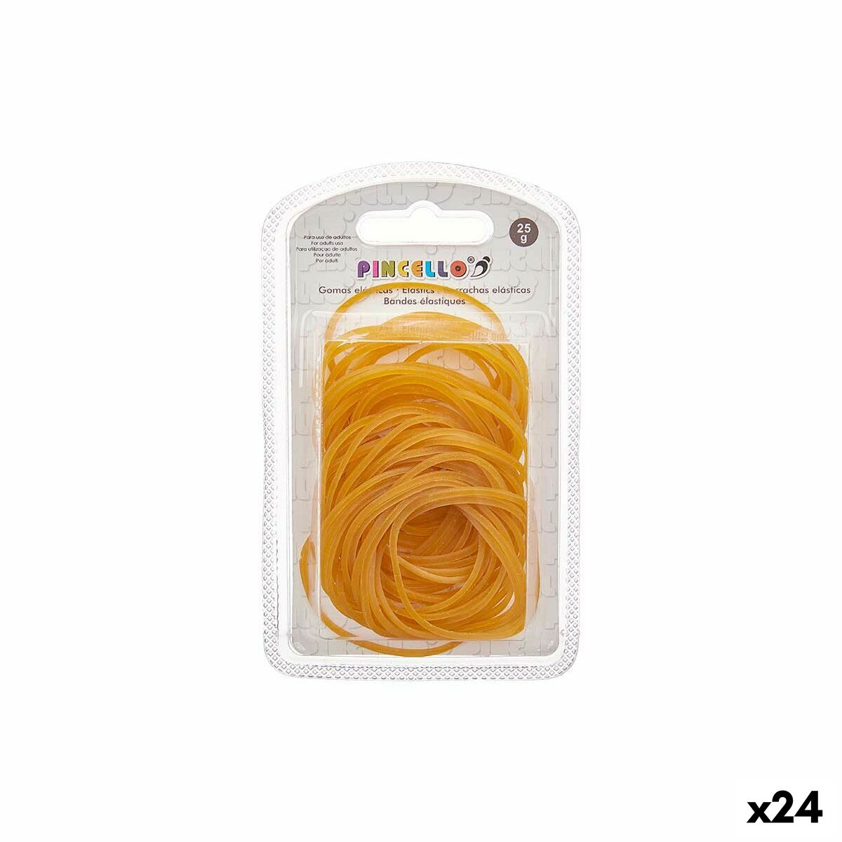 Elastici Pincello Giallo 7,5 x 12,5 x 2 cm Grande (24 Unità)