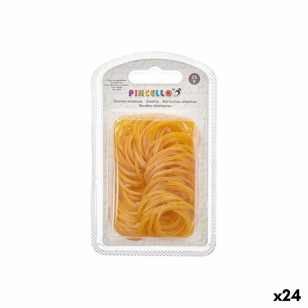 Elastici Pincello Giallo 7,5 x 13 x 2 cm Piccolo (24 Unità)
