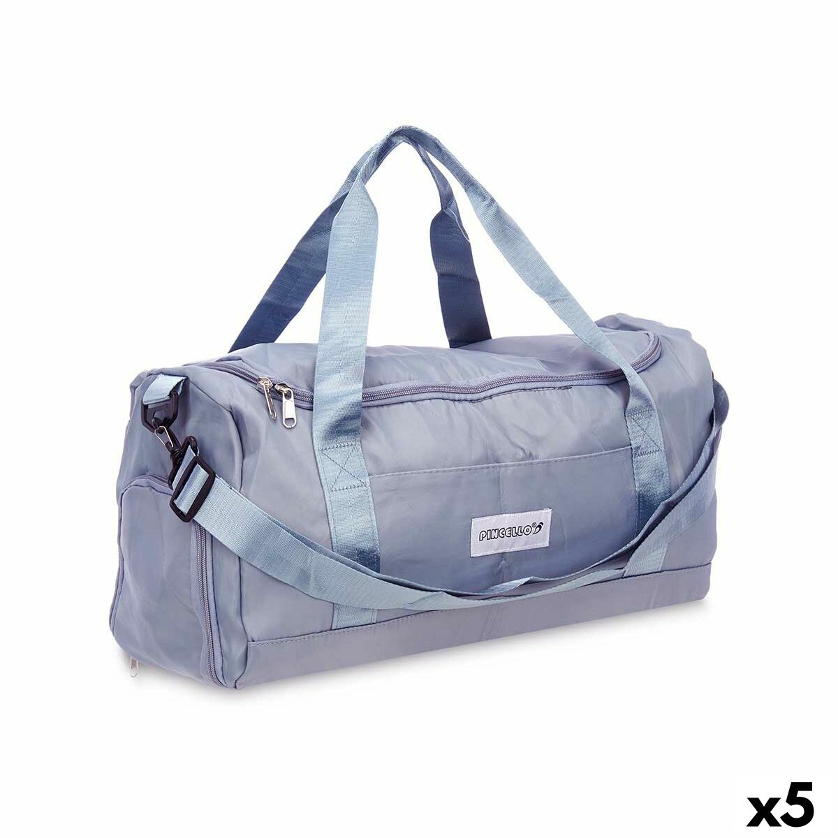 Borsa da Viaggio Pincello Azzurro Stoffa 46 x 25 x 28 cm (5 Unità)