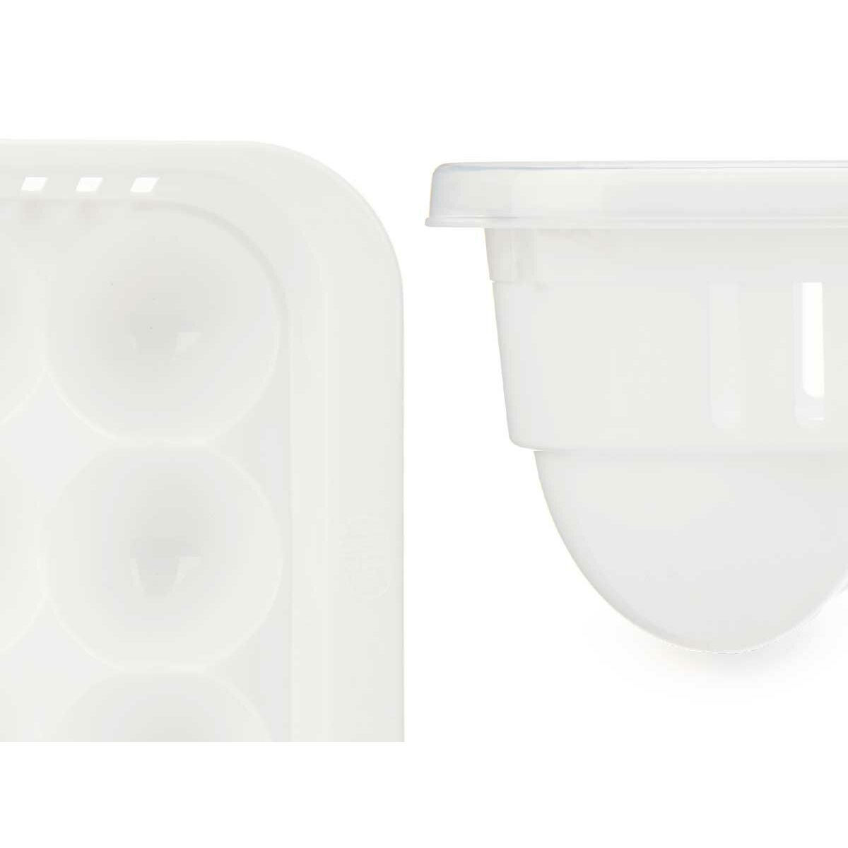 Porta uova Kinvara Bianco Trasparente Plastica 17,5 x 7 x 28,5 cm (12 Unità) - Immagine 4