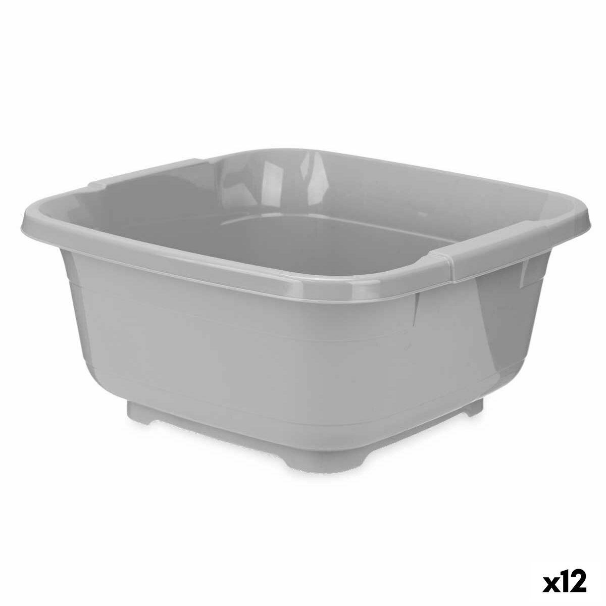 Bacinella Kinvara Grigio Plastica 11 L (12 Unità)