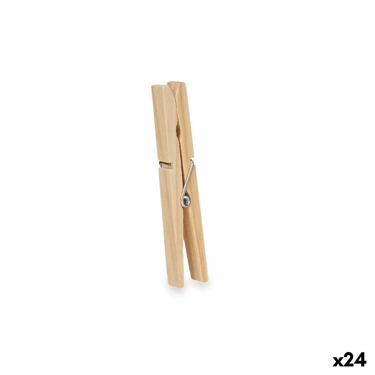 Mollette per Panni Legno 13 x 24 x 3 cm 12 x 24 x 3 cm 1,2 x 9 x 9 cm Set 24 Pezzi (24 Unità)