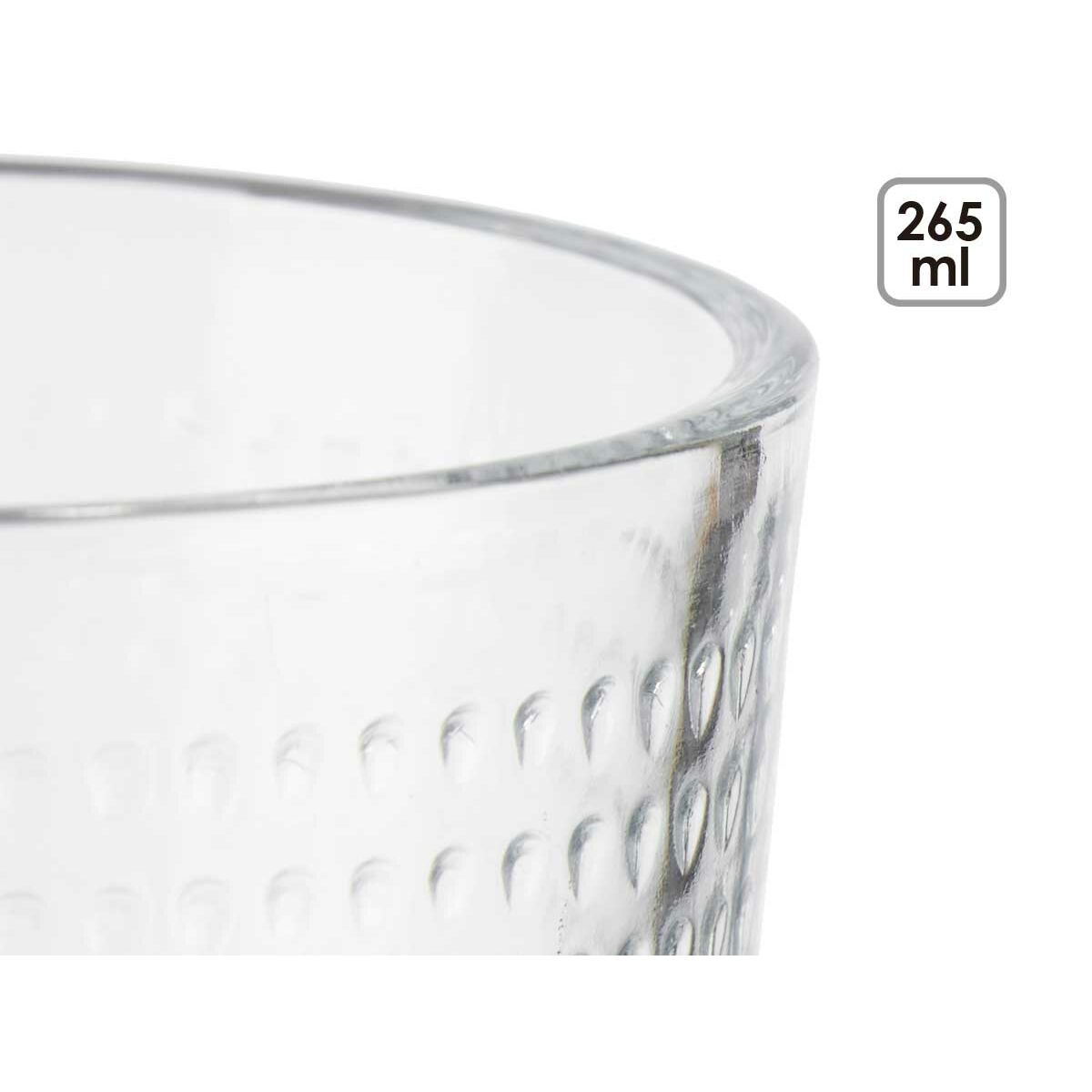 Set di Bicchieri Vivalto Trasparente Vetro Punti 265 ml (8 Unità) - Immagine 4