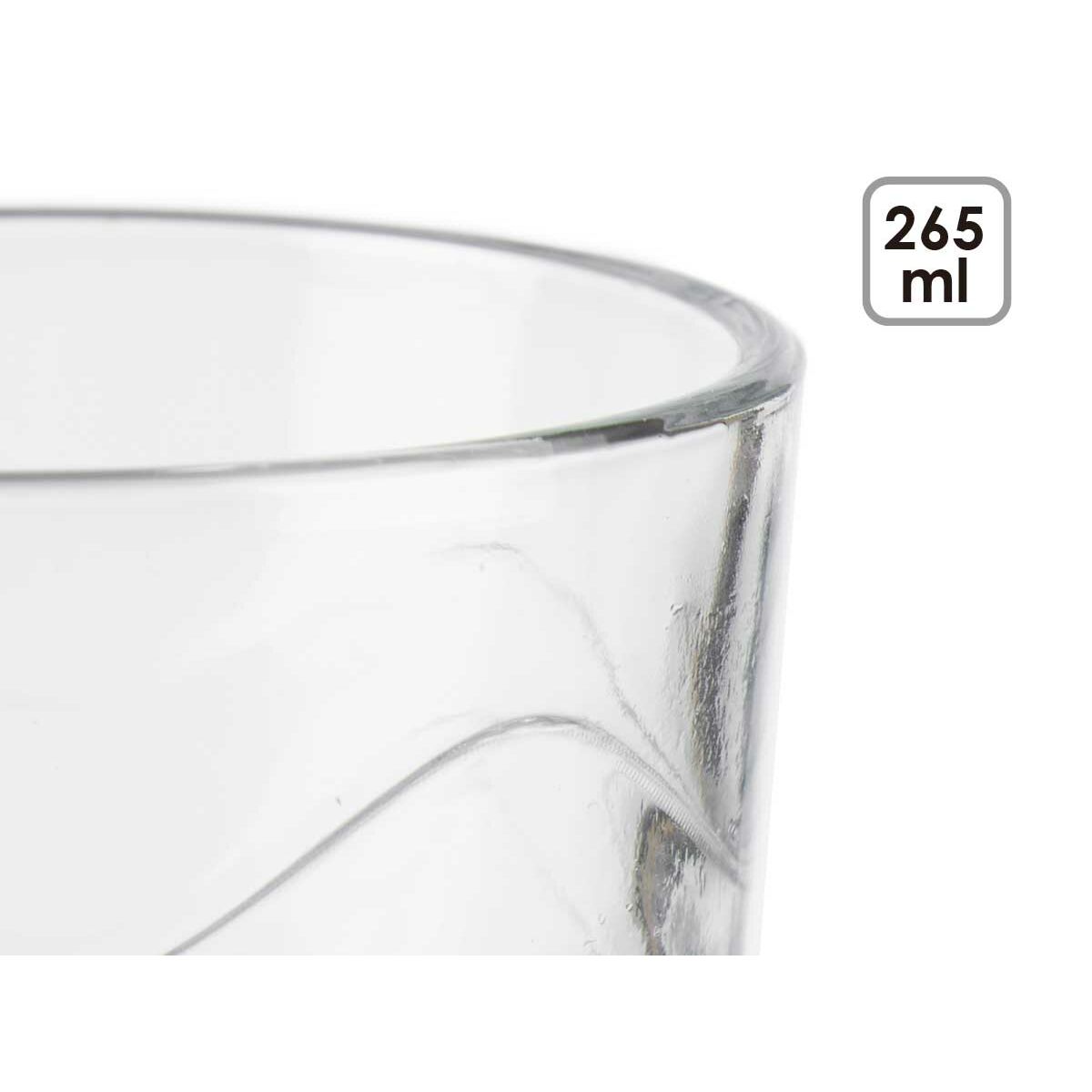Set di Bicchieri Vivalto Trasparente Vetro Onde 265 ml (8 Unità) - Immagine 4