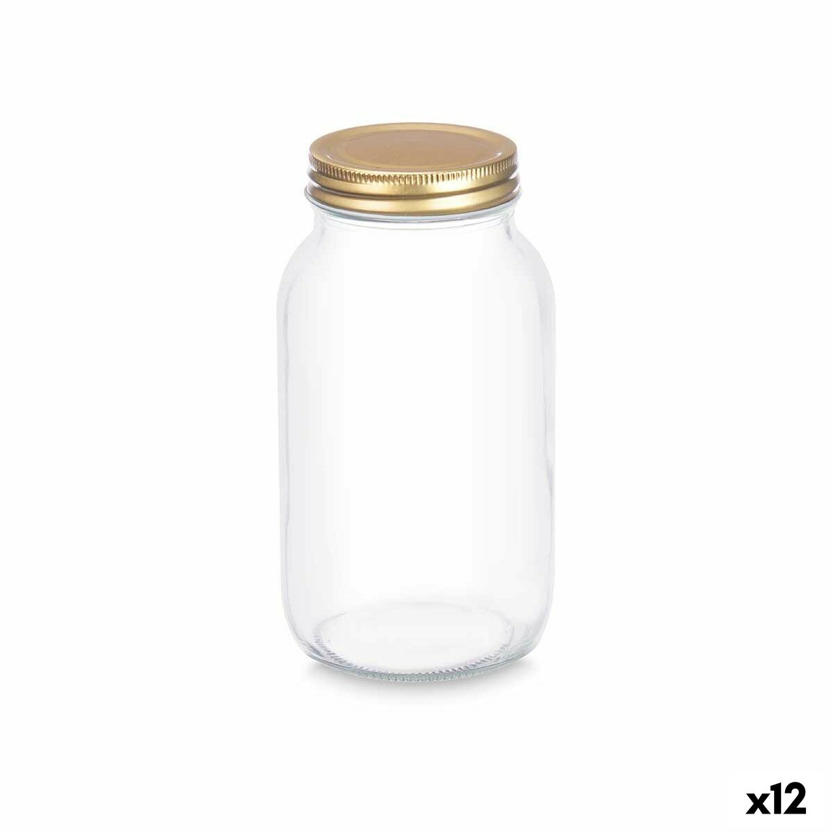 Vaso Vivalto Trasparente Dorato 950 ml (12 Unità)