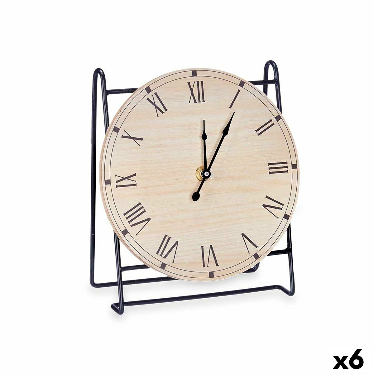 Orologio da Tavolo Gift Decor Nero Legno (6 Unità)