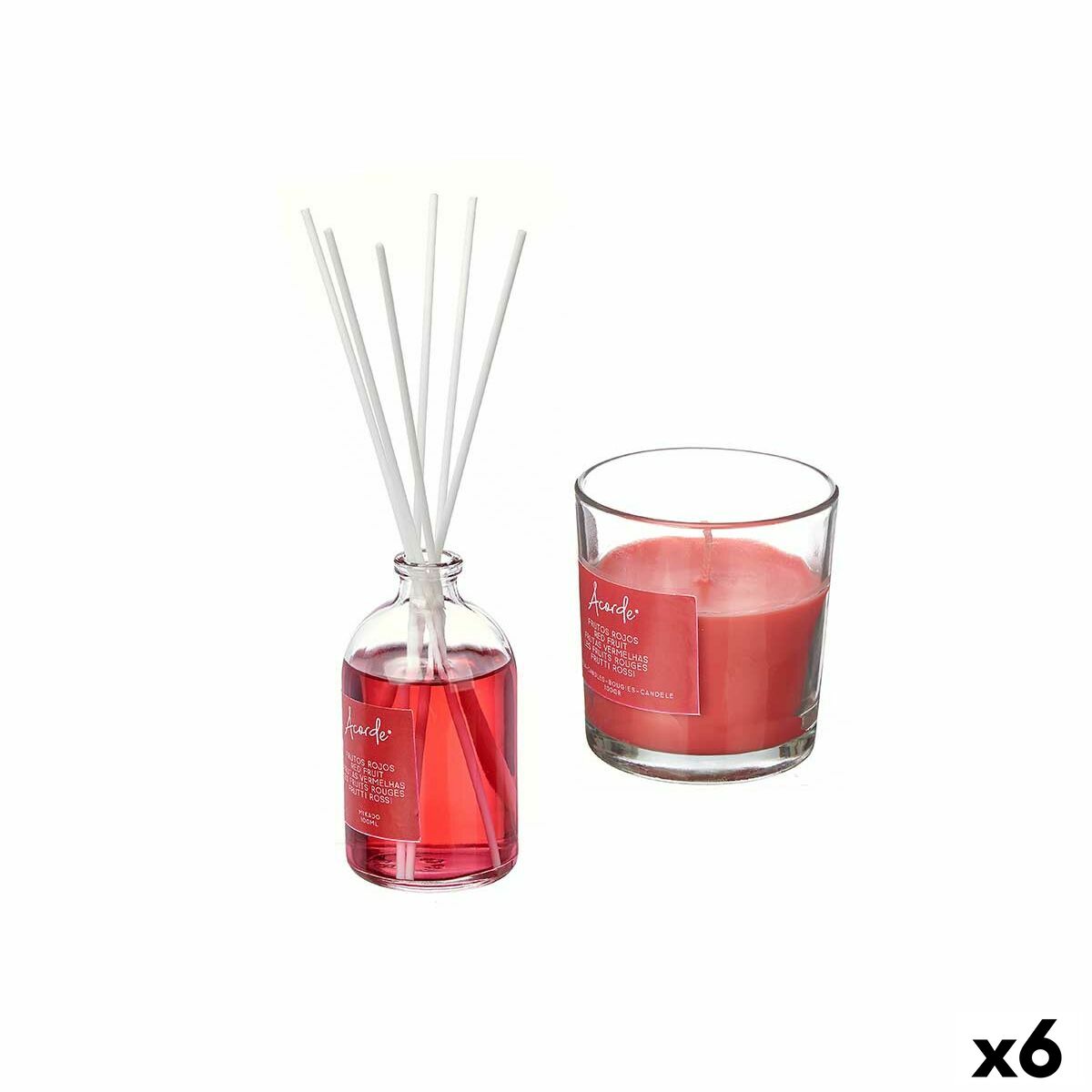 Set Deodorante per Ambienti Acorde Frutti rossi 100 ml (6 Unità)