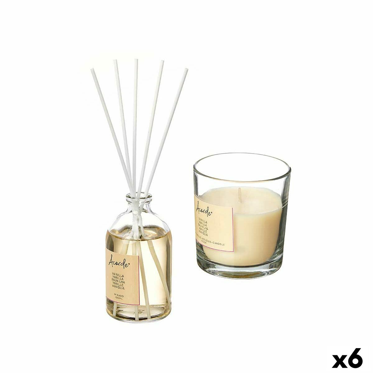 Set Deodorante per Ambienti Acorde Vaniglia 100 ml (6 Unità) - Immagine 1