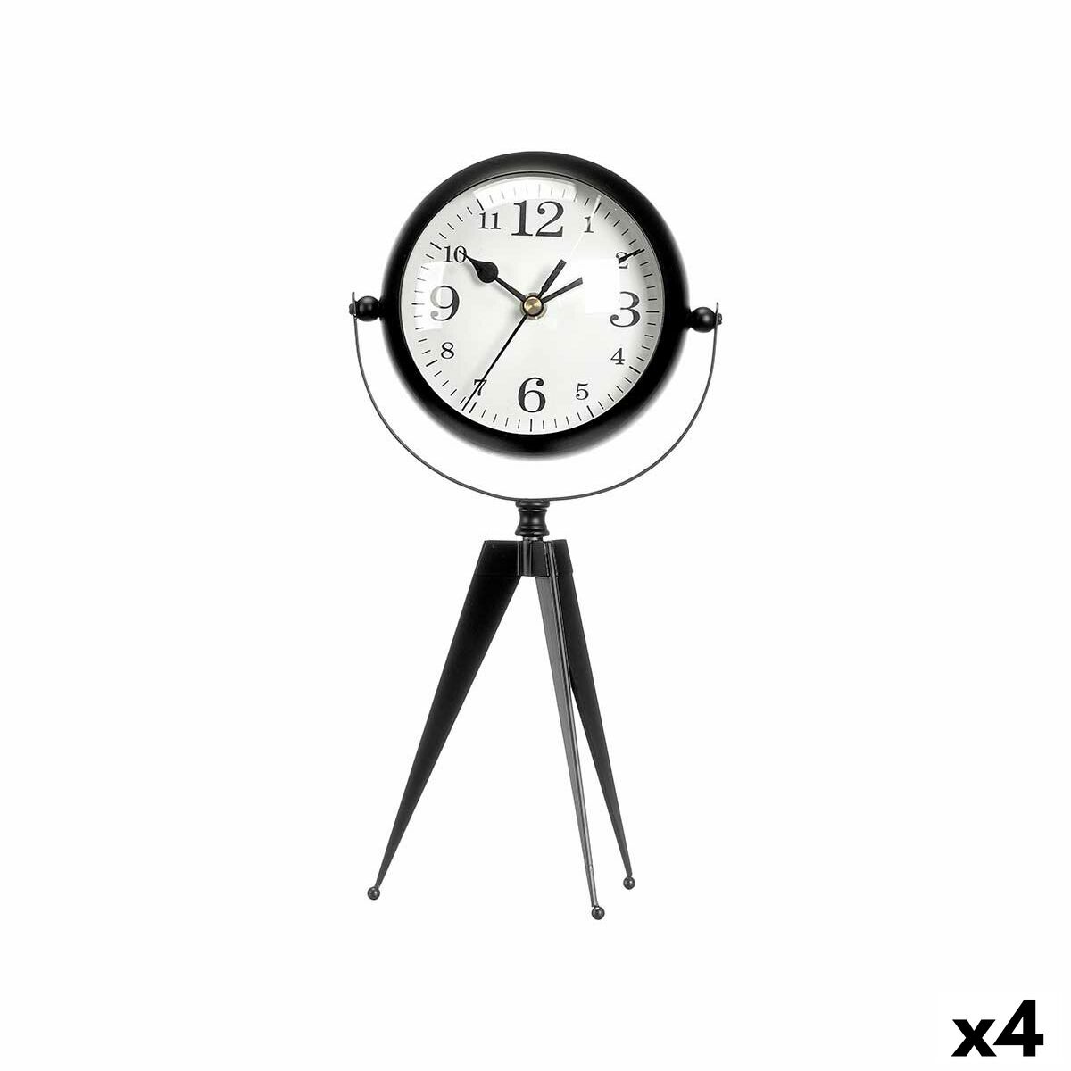 Orologio da Tavolo Gift Decor Nero Tripode (4 Unità)