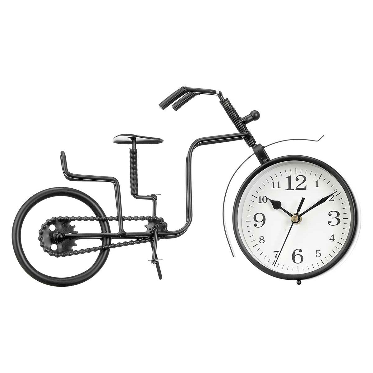 Orologio da Tavolo Gift Decor Nero Bicicletta (4 Unità) - Immagine 2
