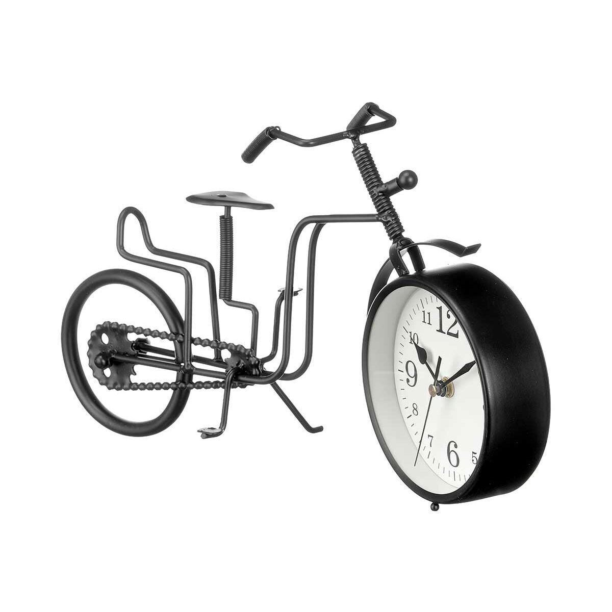 Orologio da Tavolo Gift Decor Nero Bicicletta (4 Unità) - Immagine 3