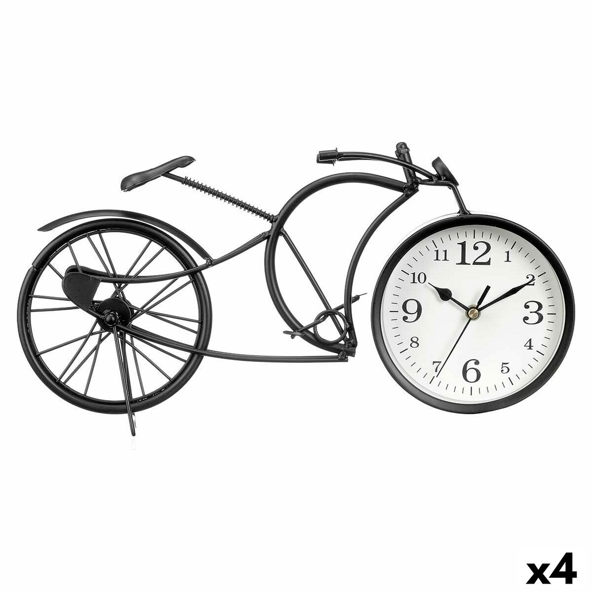 Orologio da Tavolo Gift Decor Nero Bicicletta (4 Unità)