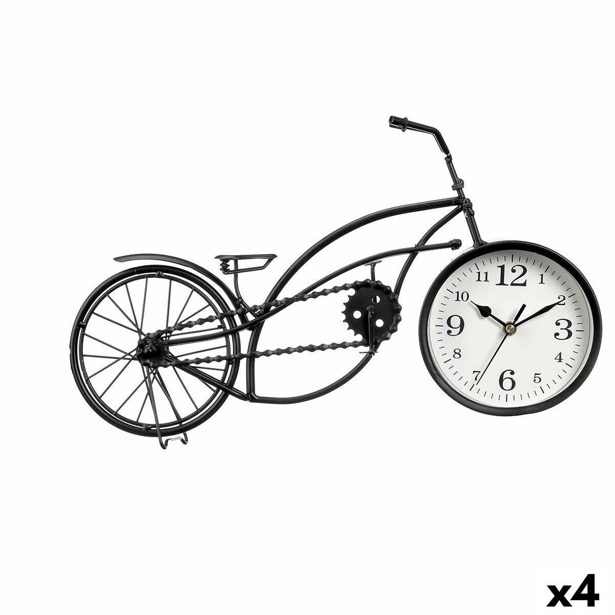 Orologio da Tavolo Gift Decor Nero Bicicletta (4 Unità)