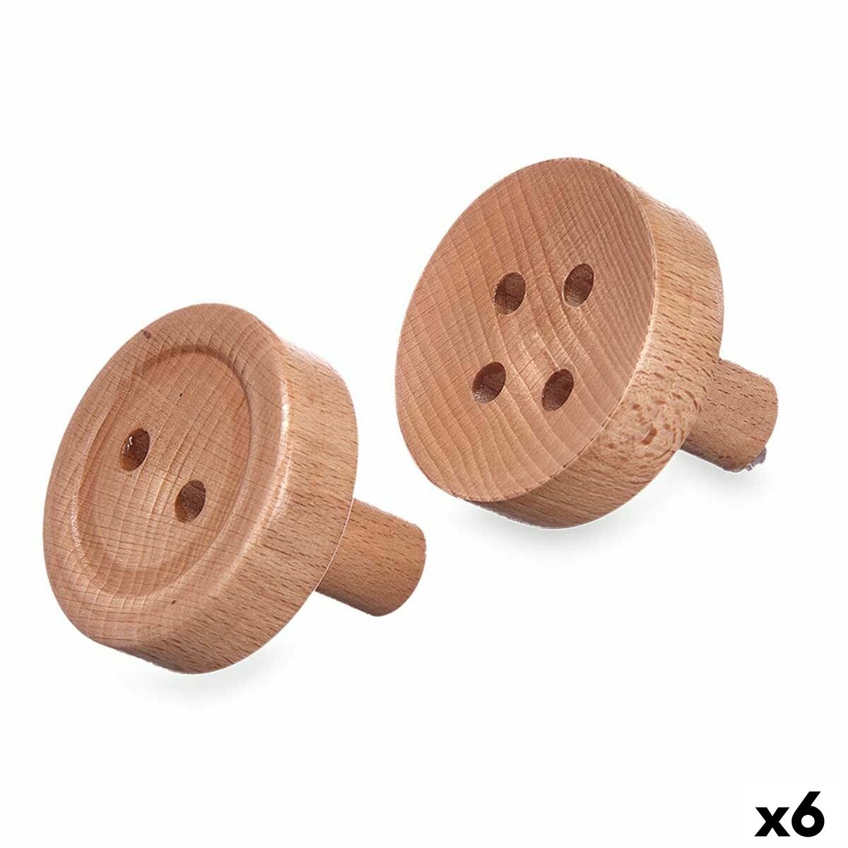 Grucce Gift Decor Marrone Legno Tasti Set 2 Pezzi (6 Unità)