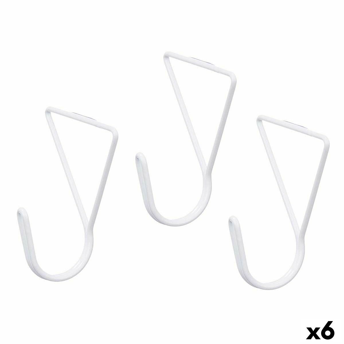 Grucce Gift Decor Bianco Metallo Triangolare Set 3 Pezzi (6 Unità)