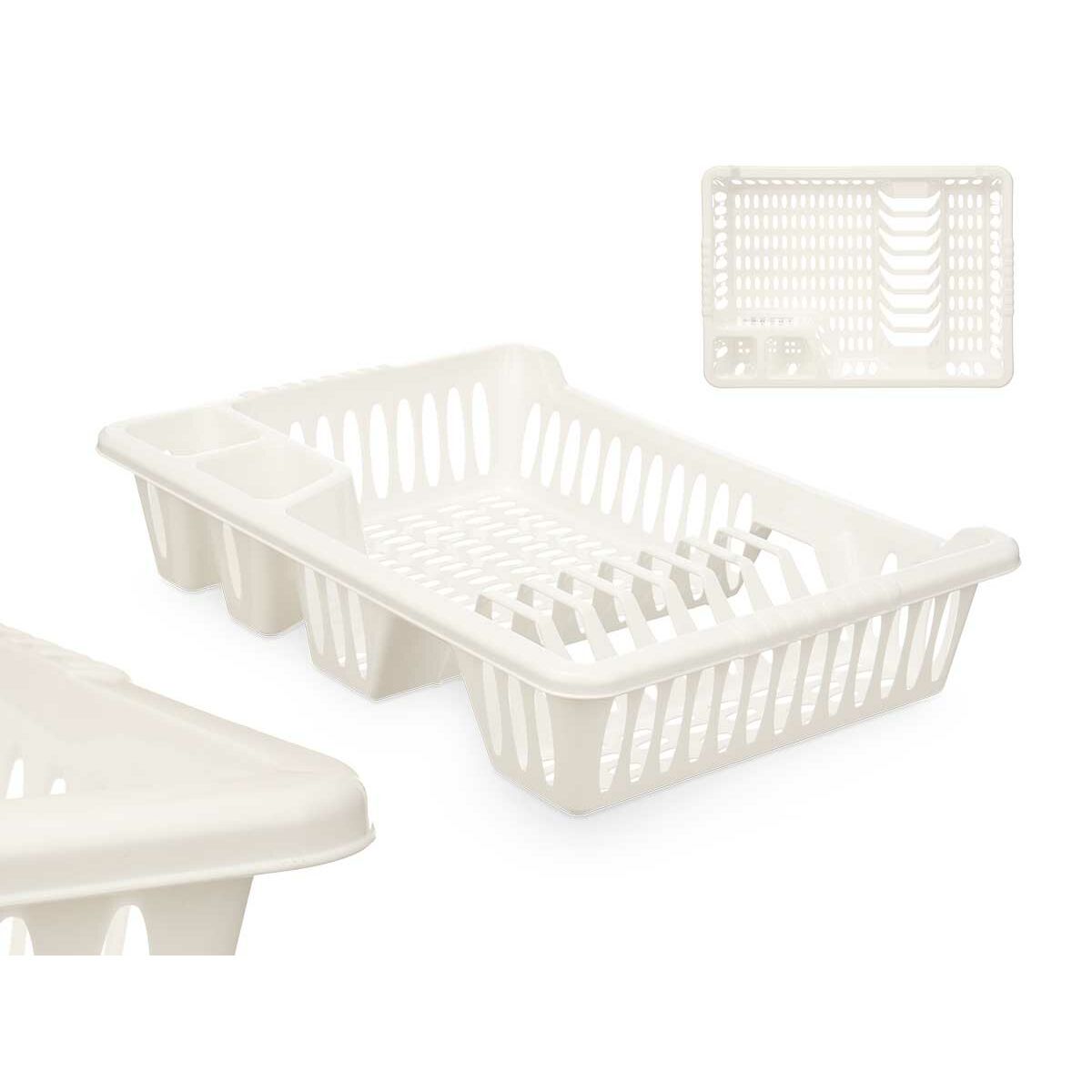 Scolapiatti da Lavandino Kinvara Bianco 40 x 8 x 29,5 cm (24 Unità) - Immagine 3