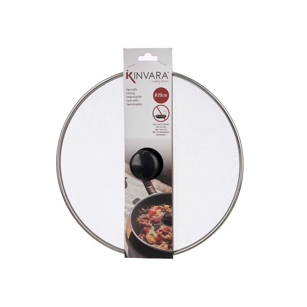 Coperchio per Padella Kinvara Metallo Acciaio 29 x 2 x 29 cm Griglia (24 Unità) - Immagine 3