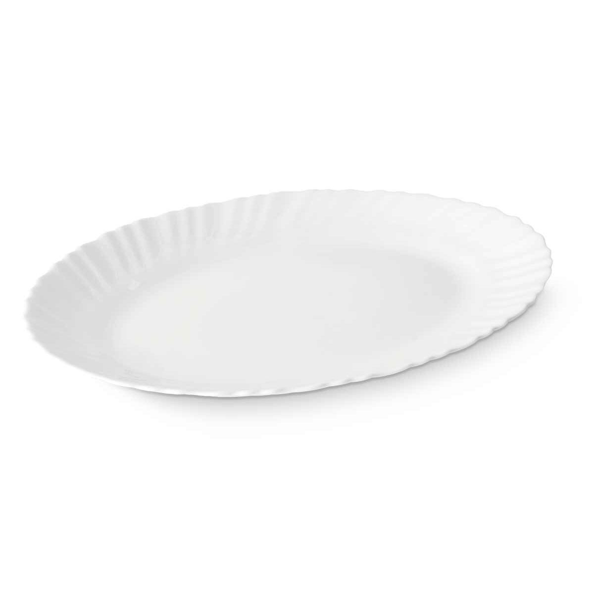 Teglia da Cucina Vivalto Bianco Vetro opalino 34 x 2,5 x 25 cm 35 x 2,5 x 25 cm (18 Unità) - Immagine 2