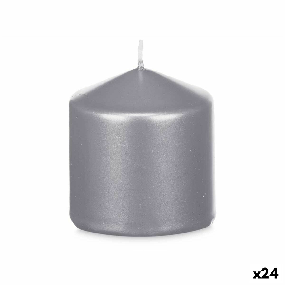 Candela Acorde Argentato 7 x 7,5 x 7 cm (24 Unità)