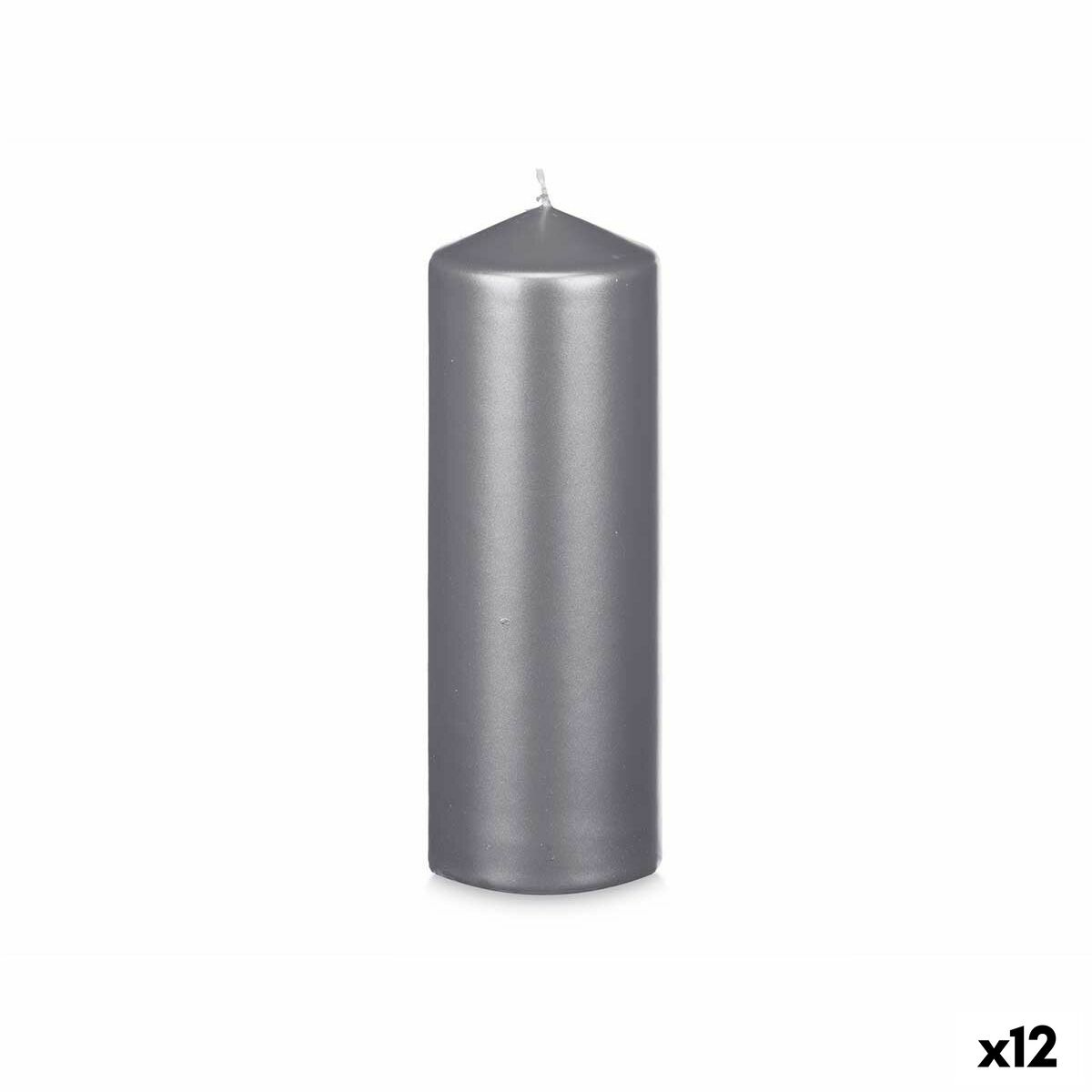 Candela Acorde Argentato 7 x 20 x 7 cm (12 Unità)
