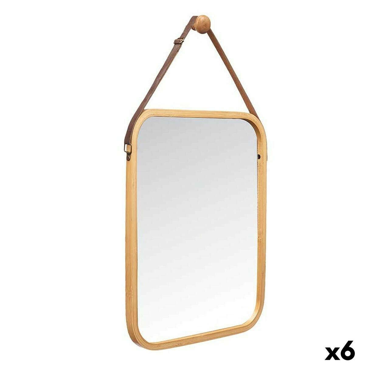 Specchio da parete Gift Decor Naturale Rettangolare 34 x 41,5 x 1,5 cm (6 Unità)