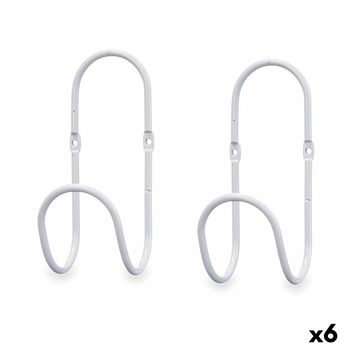 Grucce Gift Decor Bianco Metallo Set 2 Pezzi (6 Unità)