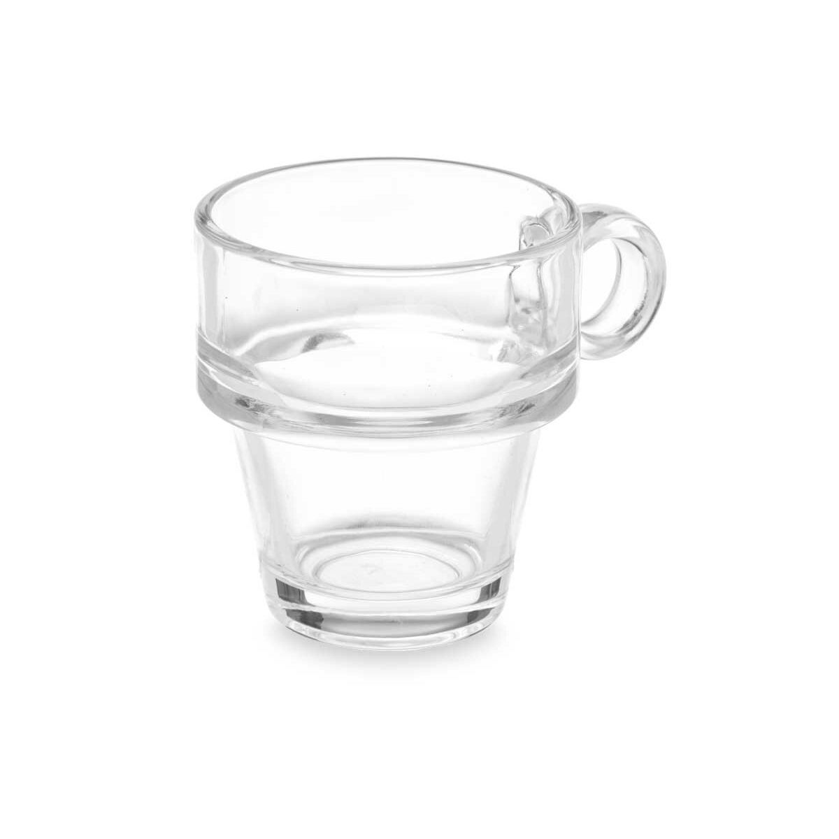 Set di Tazze da Caffè Vivalto Trasparente Vetro 90 ml (6 Unità) - Immagine 2
