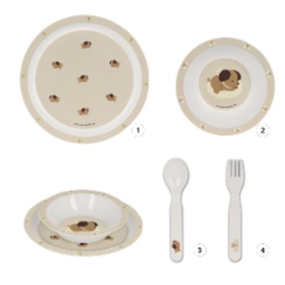 Set di Stoviglie Safta Puppy 22.5 x 26 x 5.5 cm (4 Pezzi) - Immagine 8