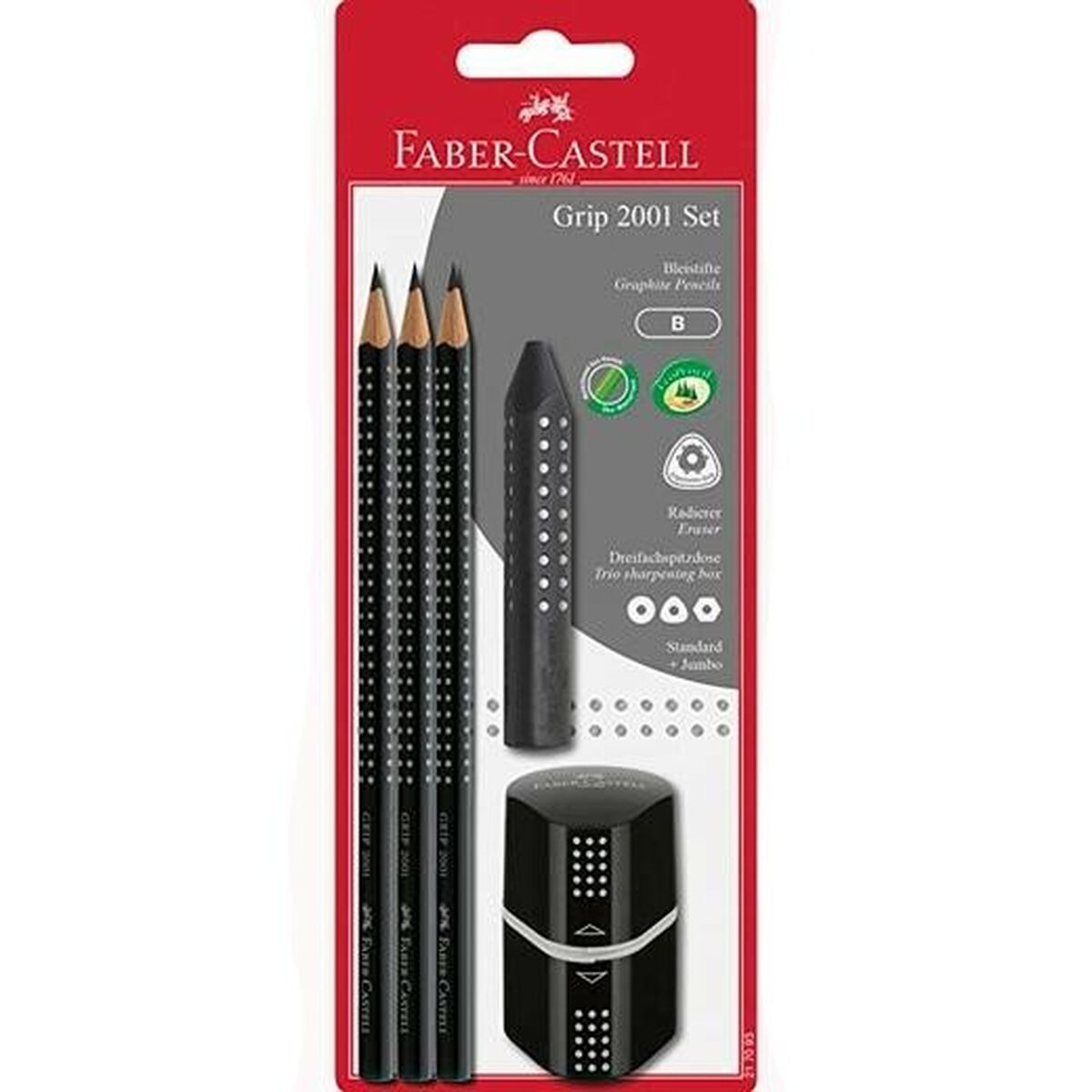 Set di Matite Faber-Castell Nero (5 Unità) (10 Unità) - Immagine 2