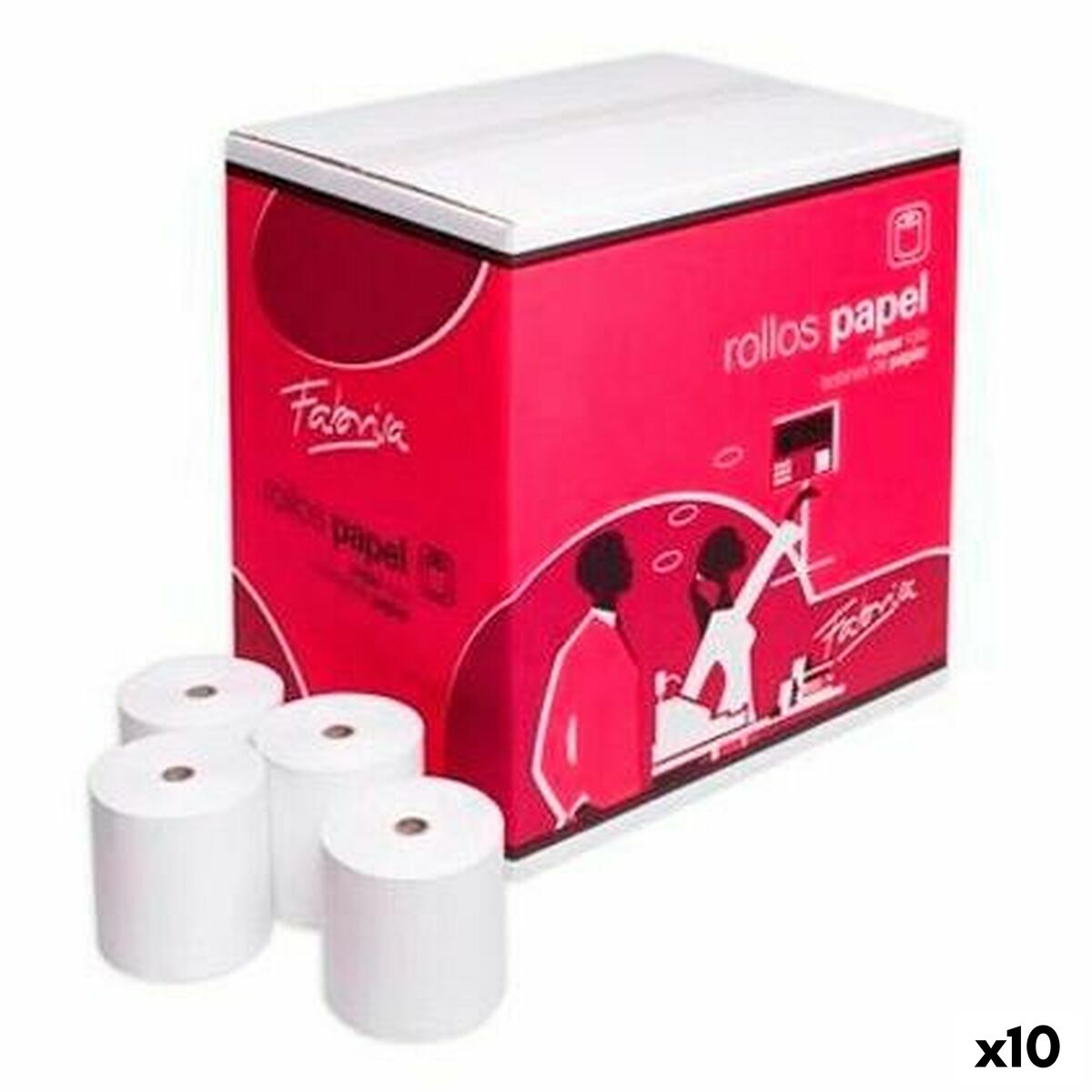 Rotolo di Carta Termica Fabrisa 80 x 60 x 12 mm Set 10 Unità