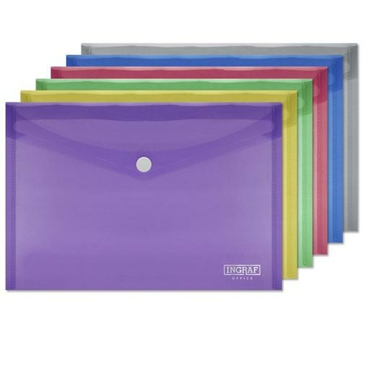 Portadocumenti Ingraf Plastica Multicolore Spilla A5 (10 Unità) - Immagine 3