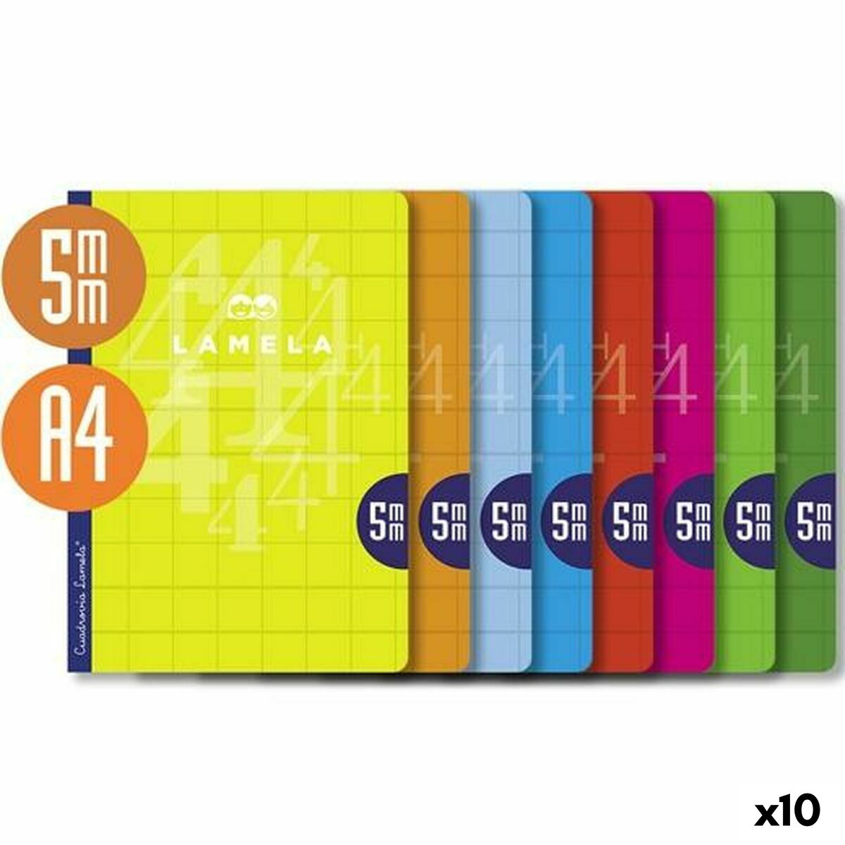 Quaderno Lamela Multicolore A4 (10 Unità)