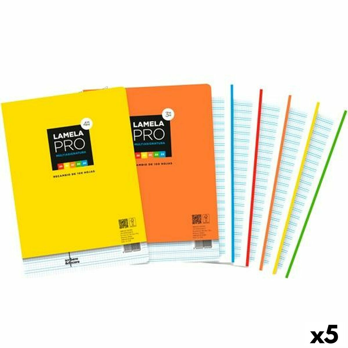 Lame di ricambio Lamela Multicolore A4 100 fogli 4 mm (5 Unità)