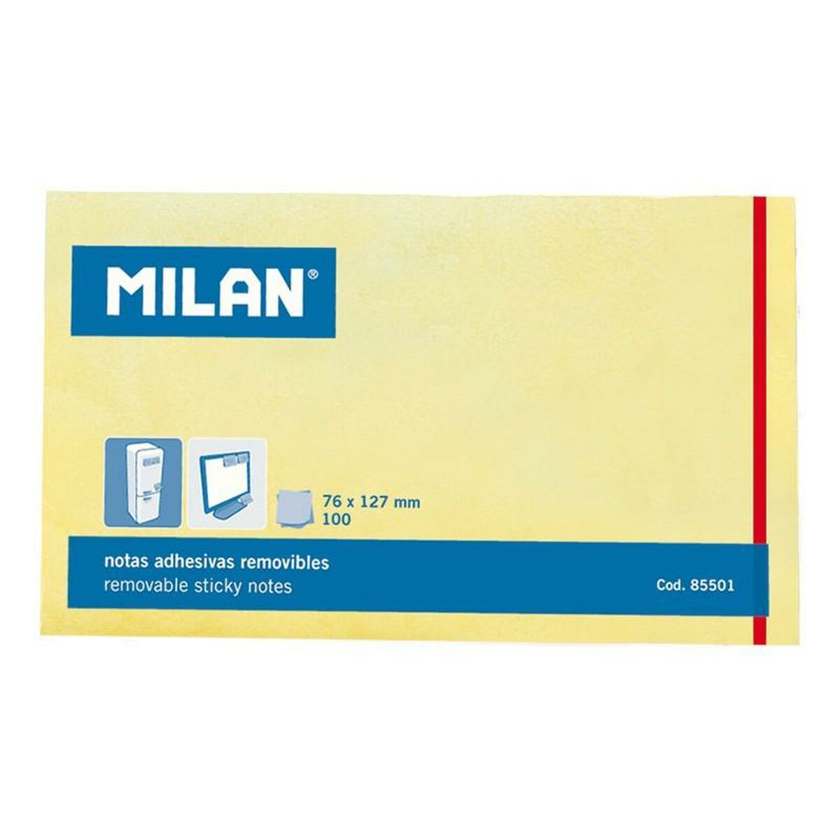 Note Adesive Milan Giallo (10 Unità) - Immagine 2