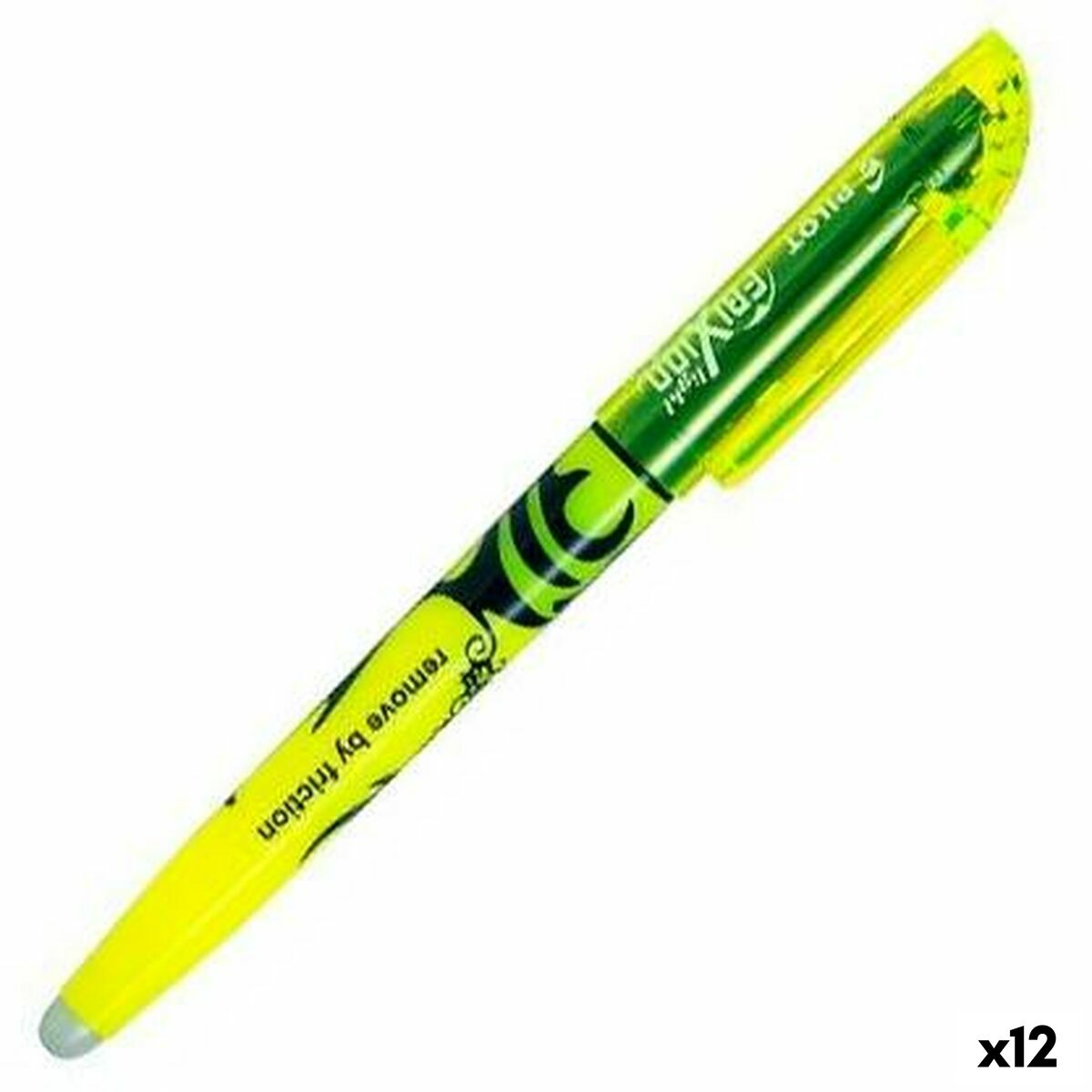 Evidenziatore Pilot Frixion Light Fluorescente Smussata Inchiostro cancellabile Giallo (12 Unità)
