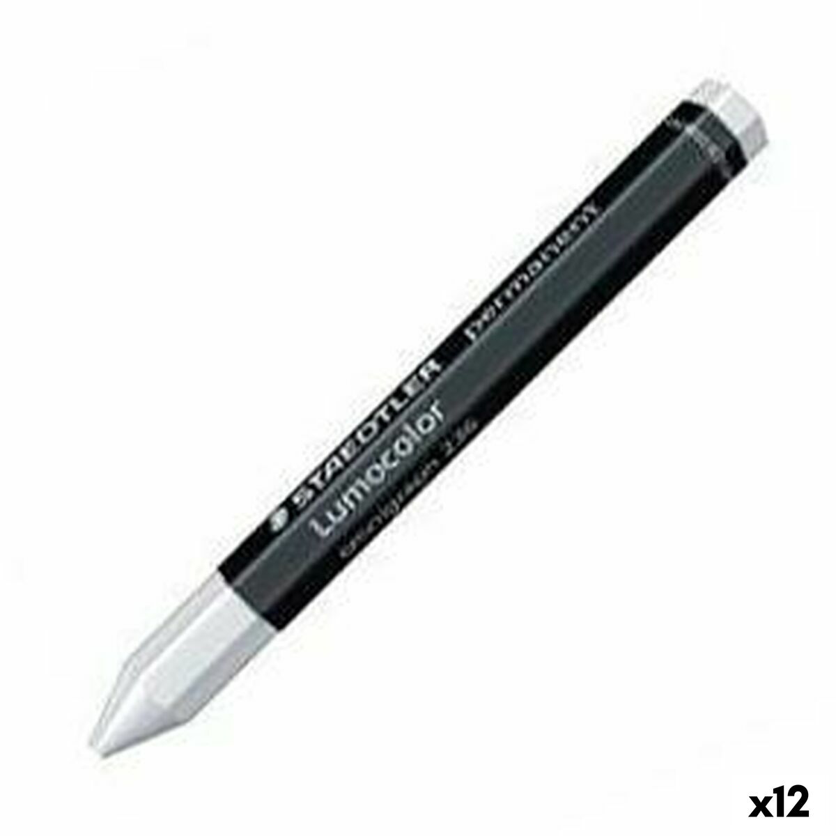 Colori a Cera Staedtler Lumocolor Permanente Bianco (12 Unità)