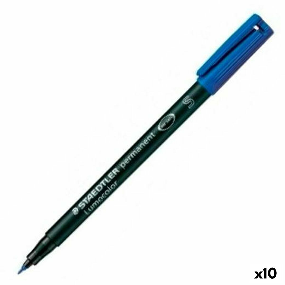 Marcatore permanente Staedtler Lumocolor 313-3 S Azzurro (10 Unità)