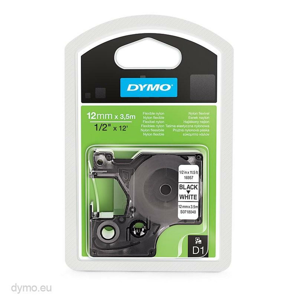 Nastro a trasferimento termico Dymo Bianco Nero 12 x 3,5 mm (5 Unità) - Immagine 2