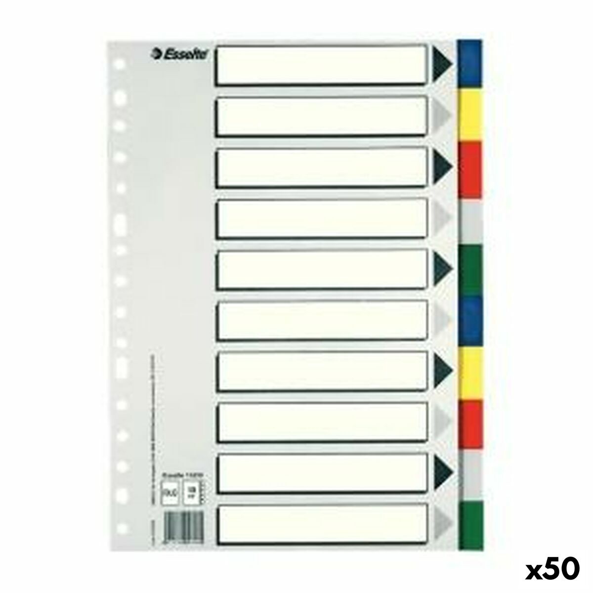 Distanziali Esselte Multicolore Din A4 10 Fogli (50 Unità)