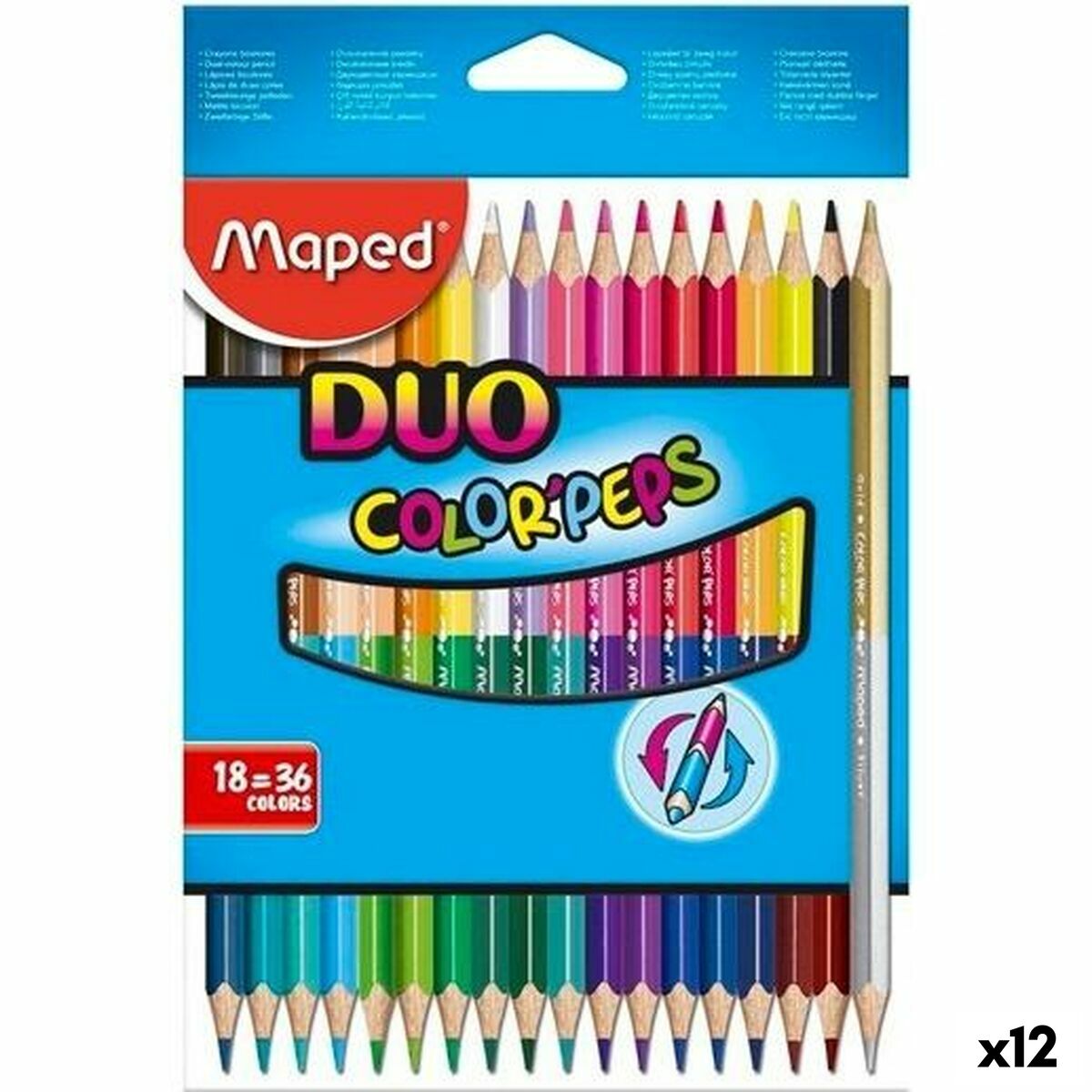 Matite colorate Maped Duo Color