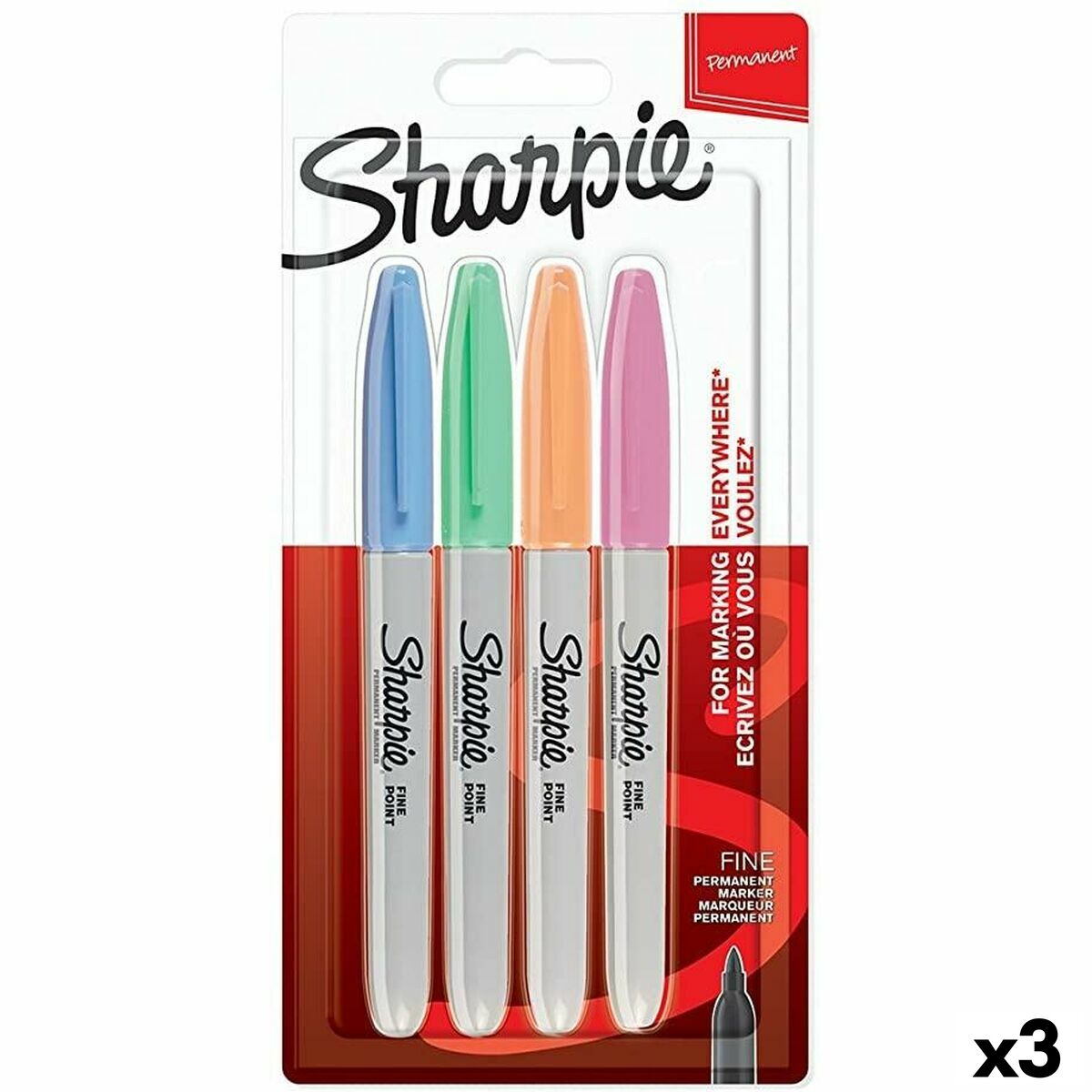 Set di Pennarelli Sharpie 4 Pezzi Multicolore (3 Unità) - Immagine 1