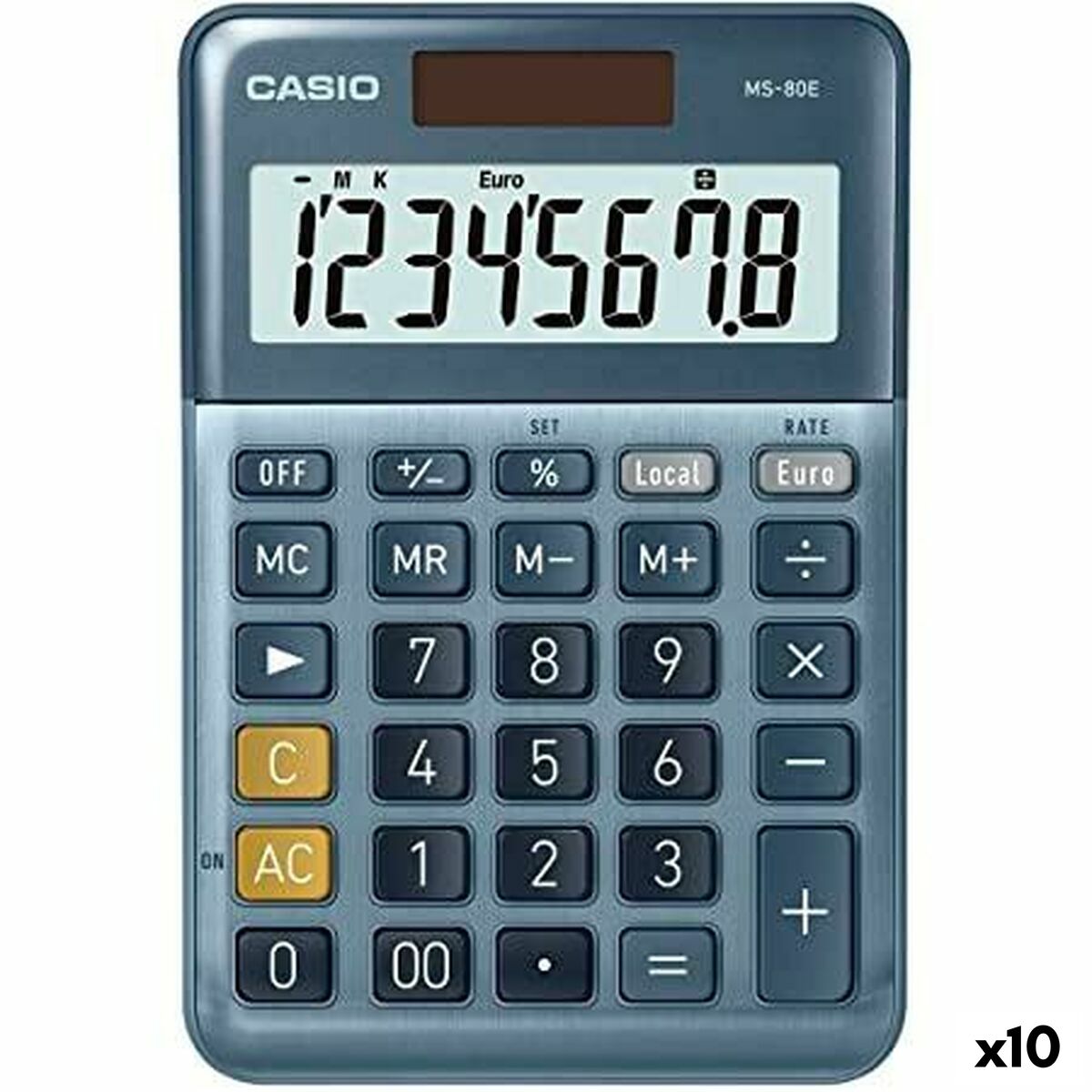 Calcolatrice Casio MS-80E Azzurro (10 Unità) - Immagine 1