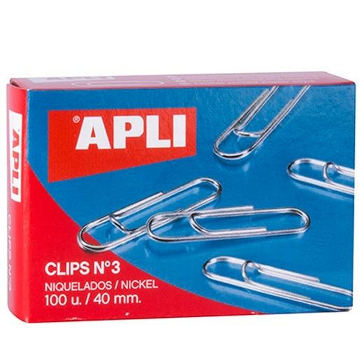 Clips Apli Nº 3 nichel 40 mm (10 Unità) - Immagine 2
