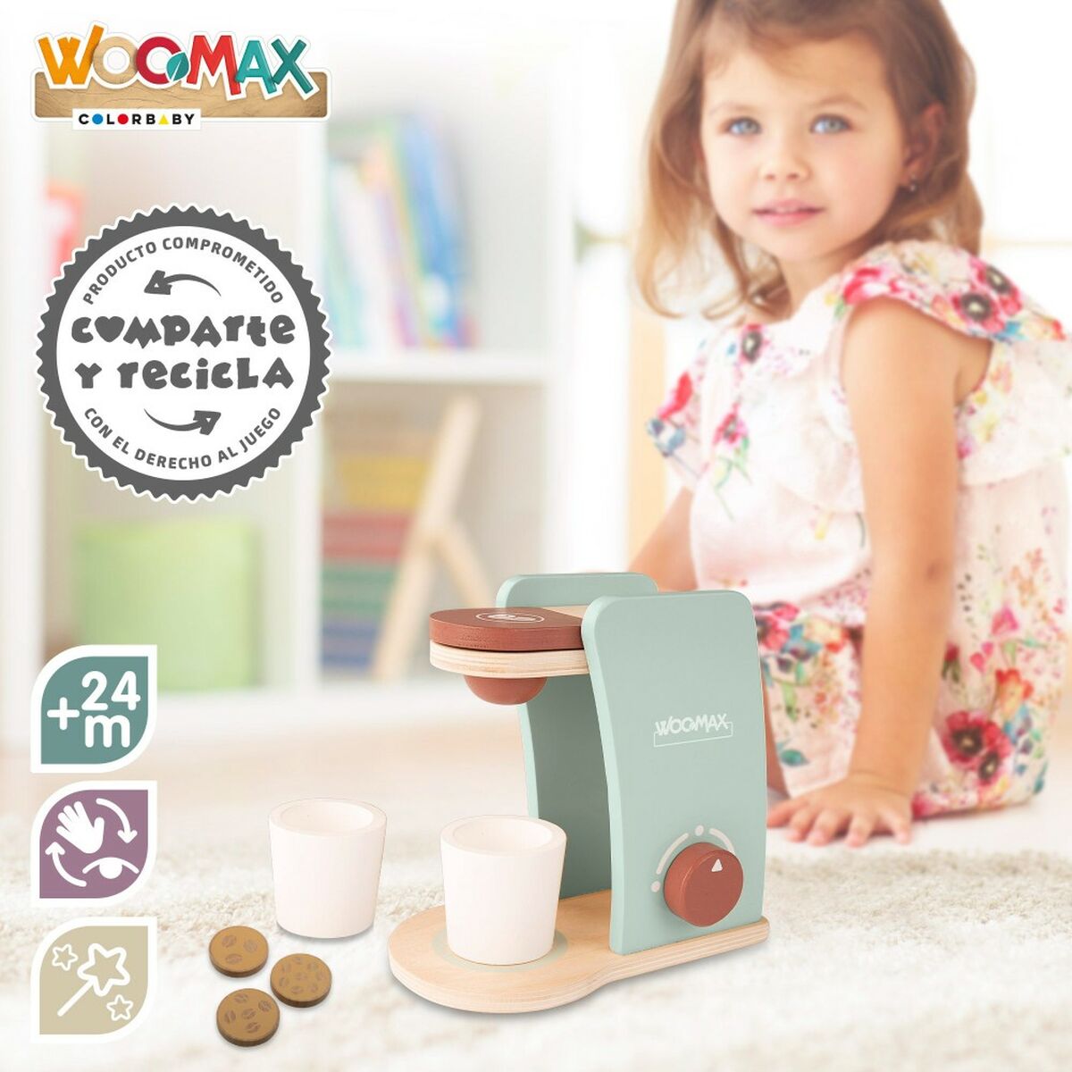Caffettiera giocattolo Woomax 6 Pezzi (6 Unità) - Immagine 5