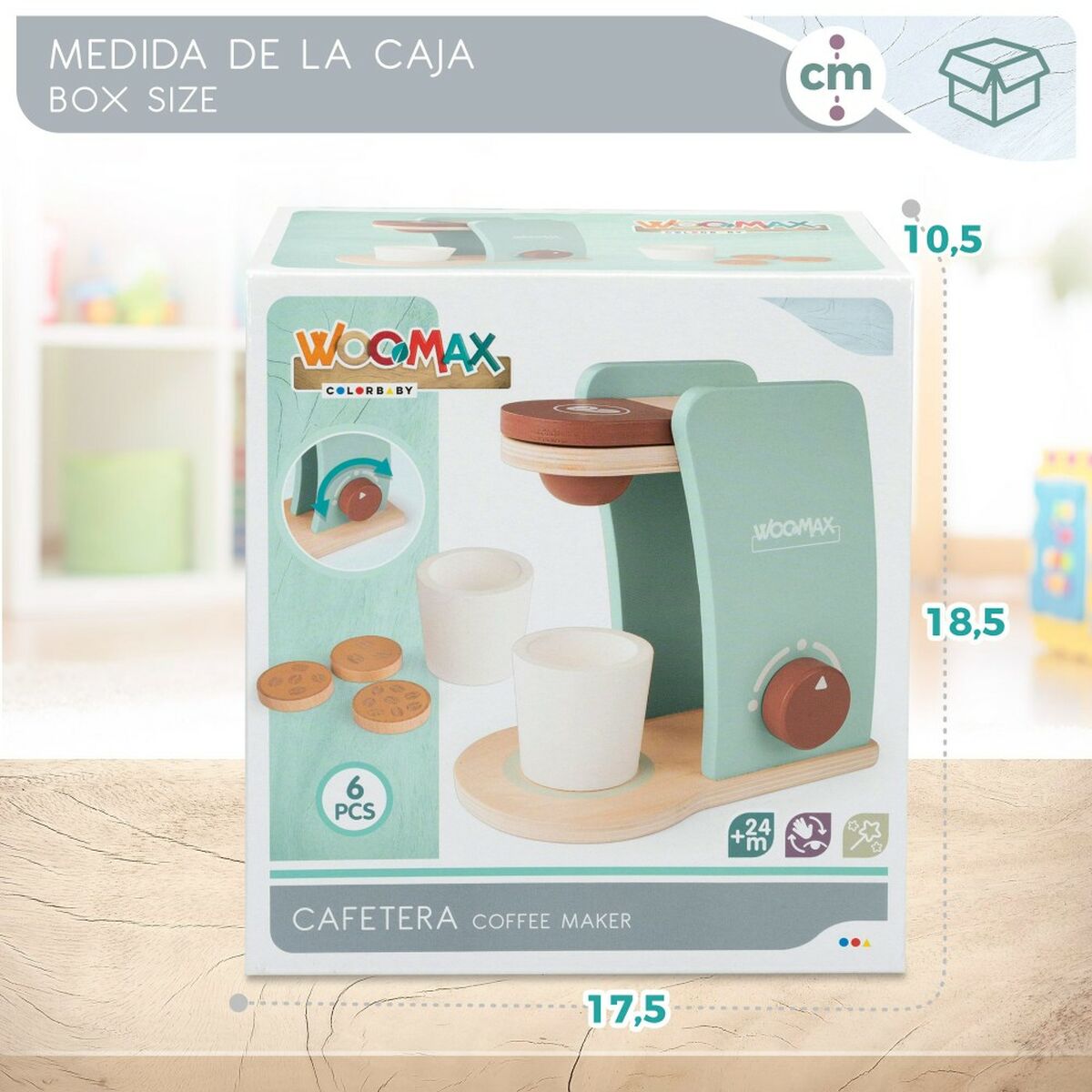 Caffettiera giocattolo Woomax 6 Pezzi (6 Unità) - Immagine 7