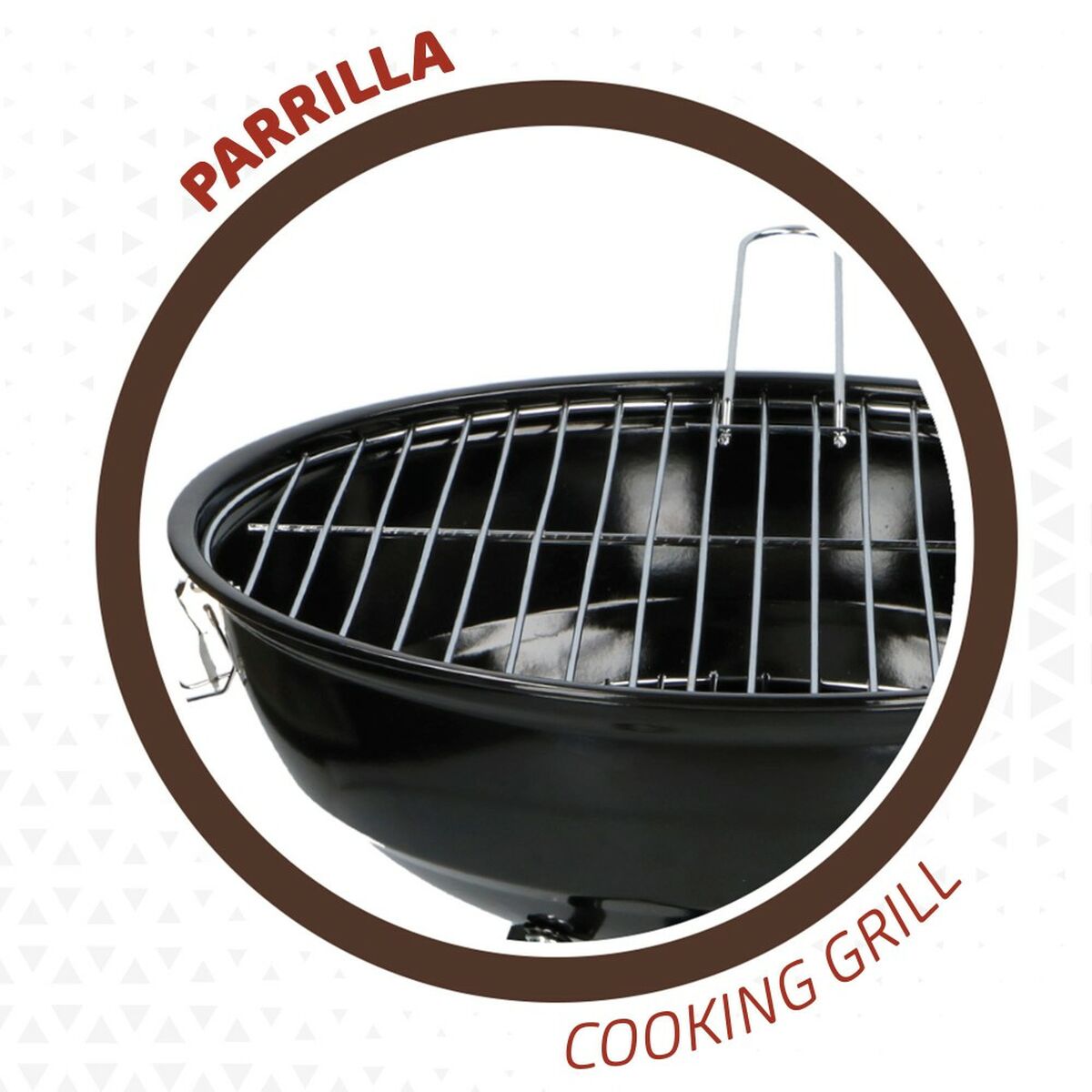 Barbecue Portatile Aktive Metallo smaltato Ø 36 cm 36 x 44 x 36 cm (4 Unità) Rosso - Immagine 3