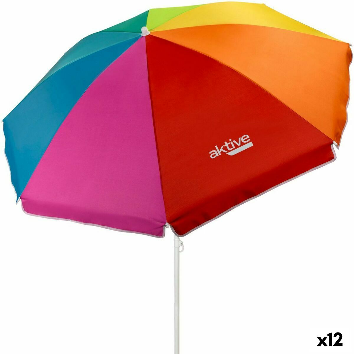 Ombrellone Aktive Multicolore 180 x 185 x 180 cm 180 x 180 x 180 cm 180 x 189 x 180 cm (12 Unità)