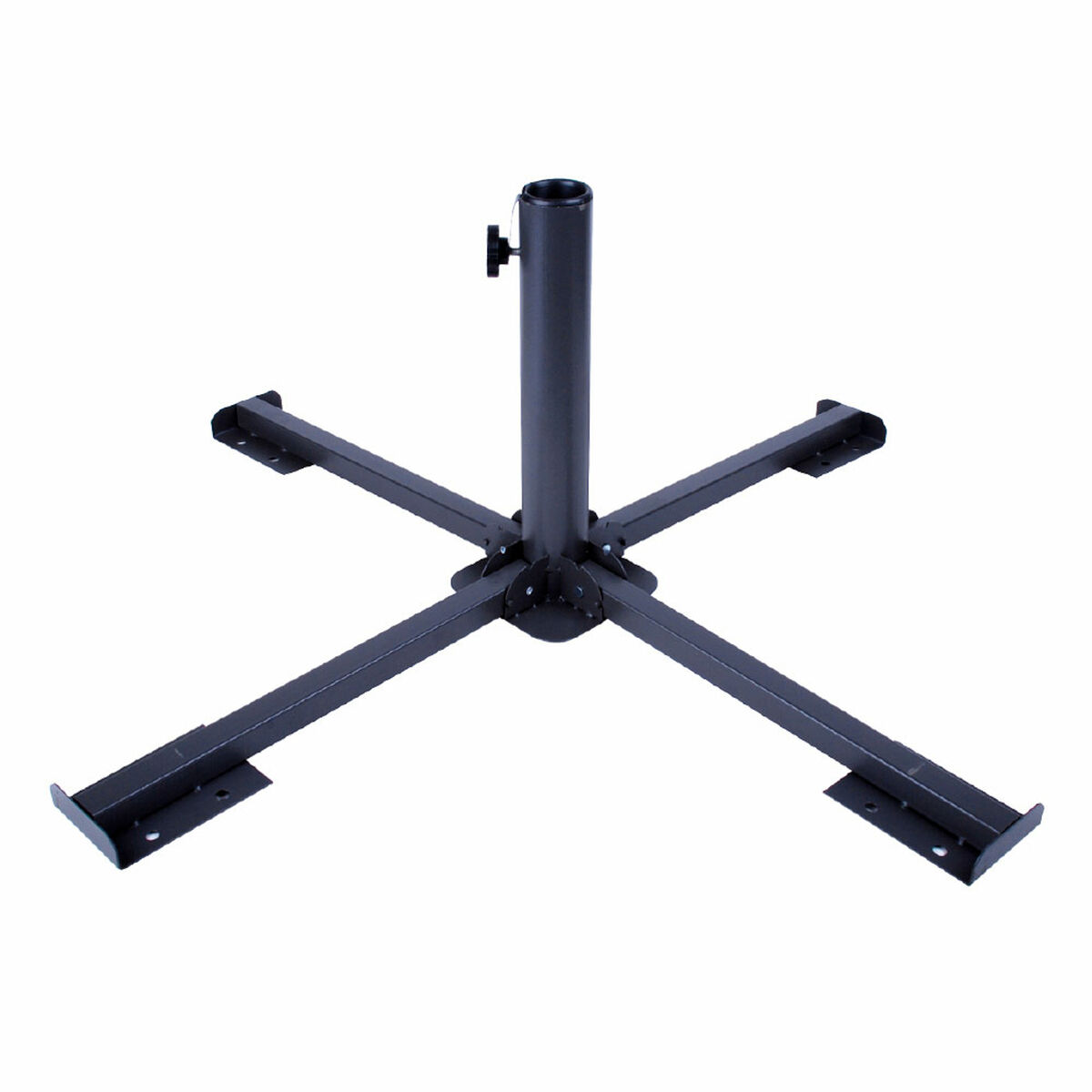 Base per Ombrellone Aktive 86 x 34 x 86 cm Nero Metallo (2 Unità) - Immagine 2