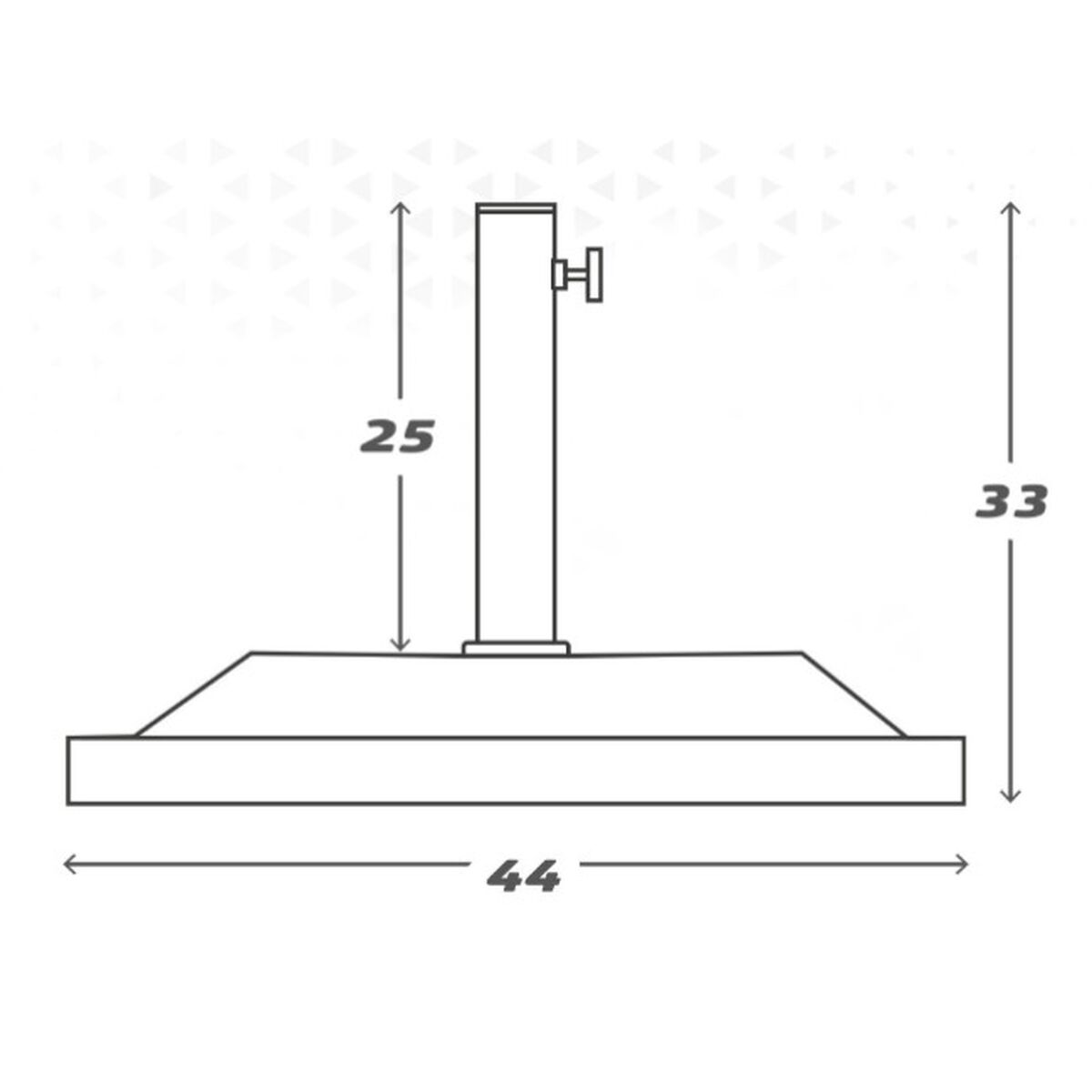 Base per Ombrellone Aktive 44 x 33 x 44 cm Nero Plastica - Immagine 4